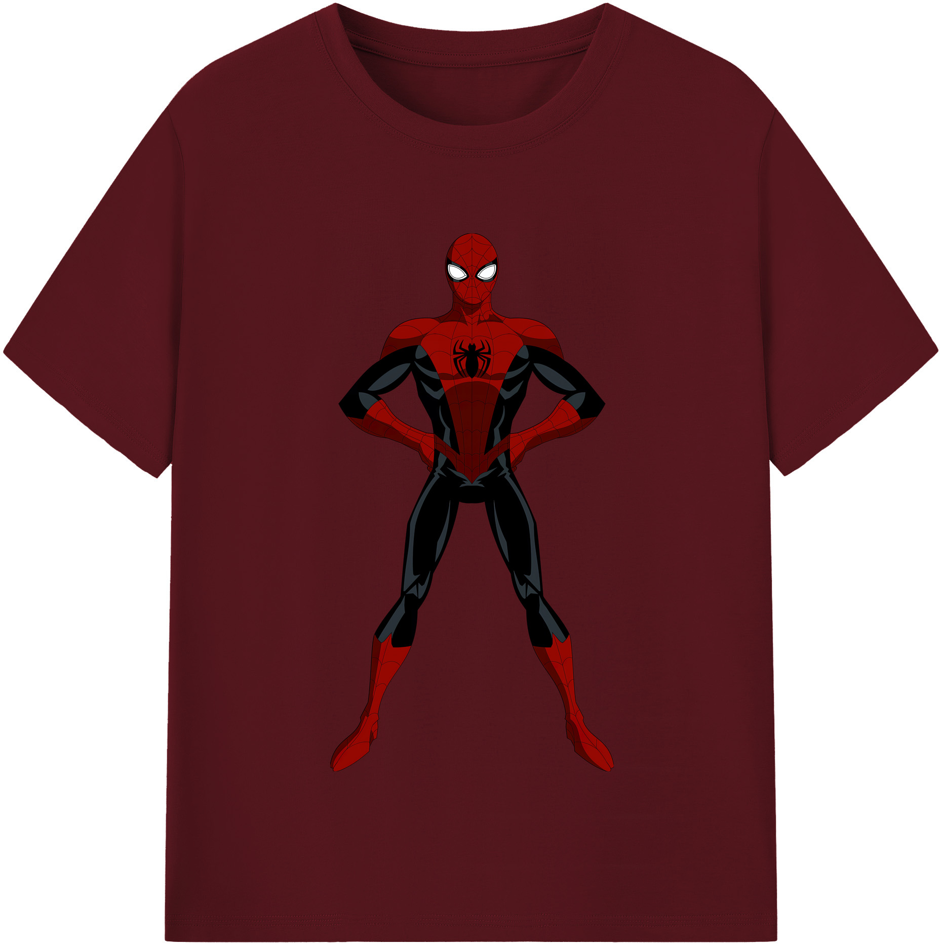 （画像用） Spider Man スパイダーマン 綿100％半袖Tシャツ（フロントプリント）